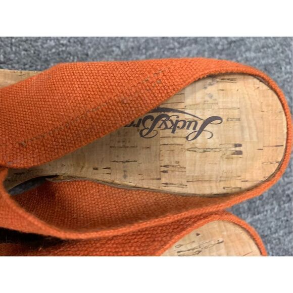 Vintage Orange Wedge Heels - Picture 4 of 6